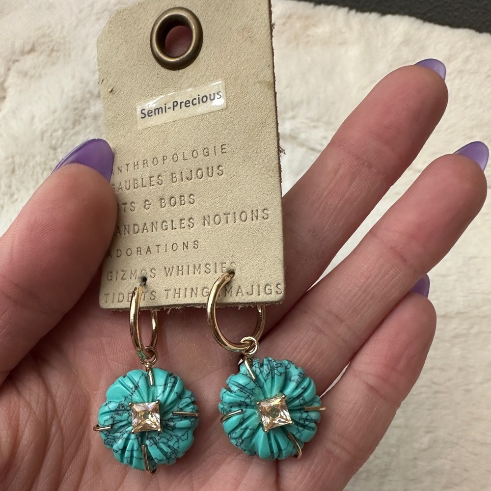 Anthropologie lily huggie hoop earrings